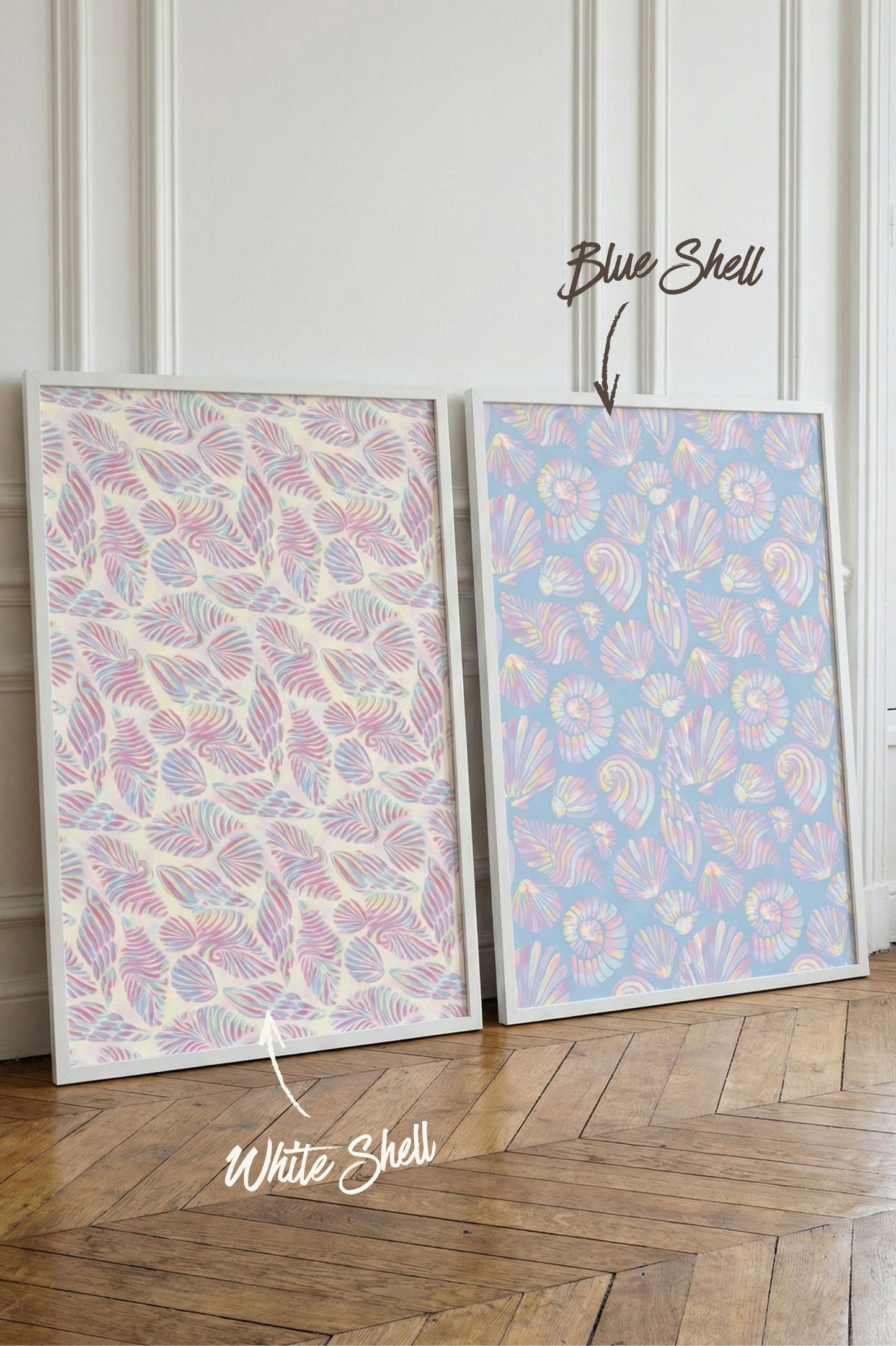 Affiche "Mosaïque Marine" | Illustration Coquillages Répétés & Design Bord de Mer