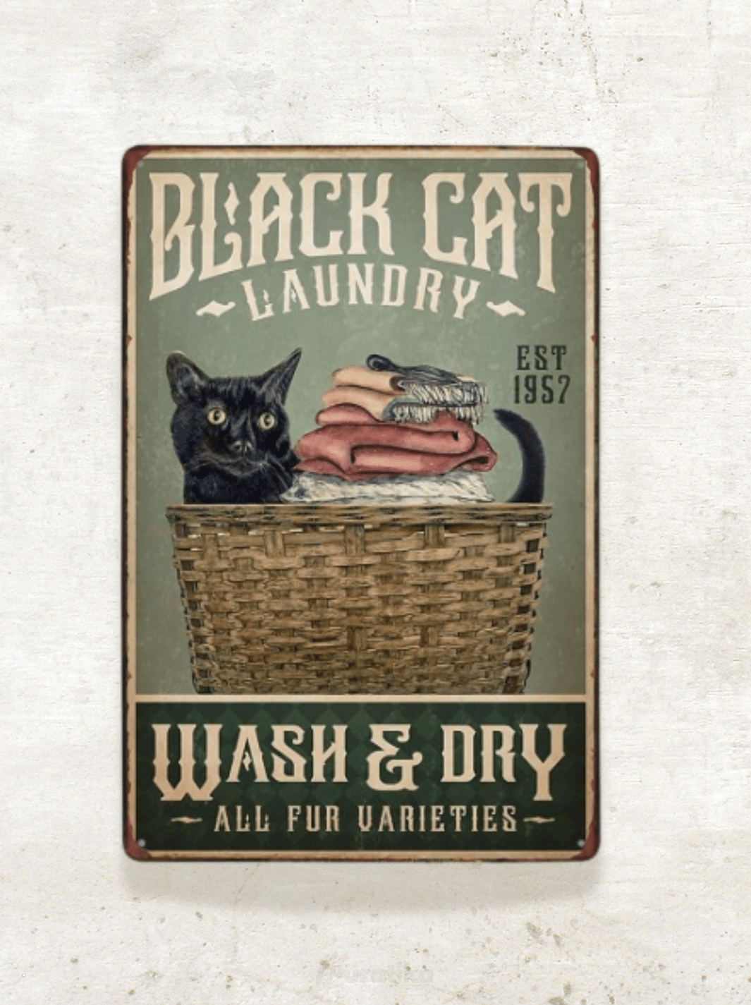 Plaque en Métal Chat / 20x30