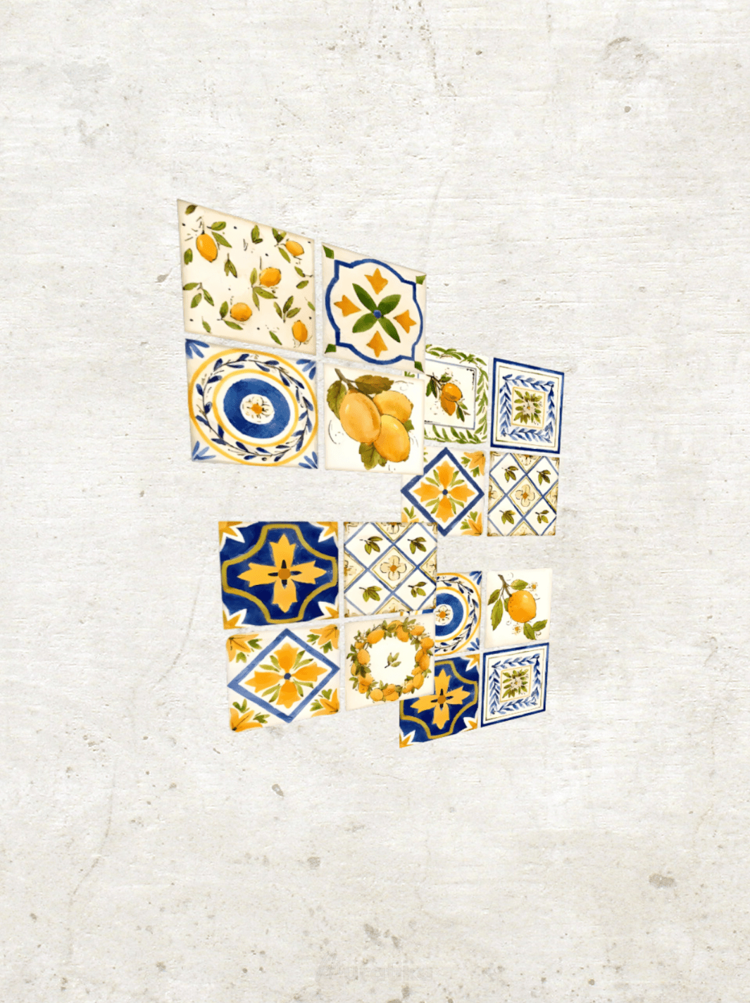 Sticker effet carrelage