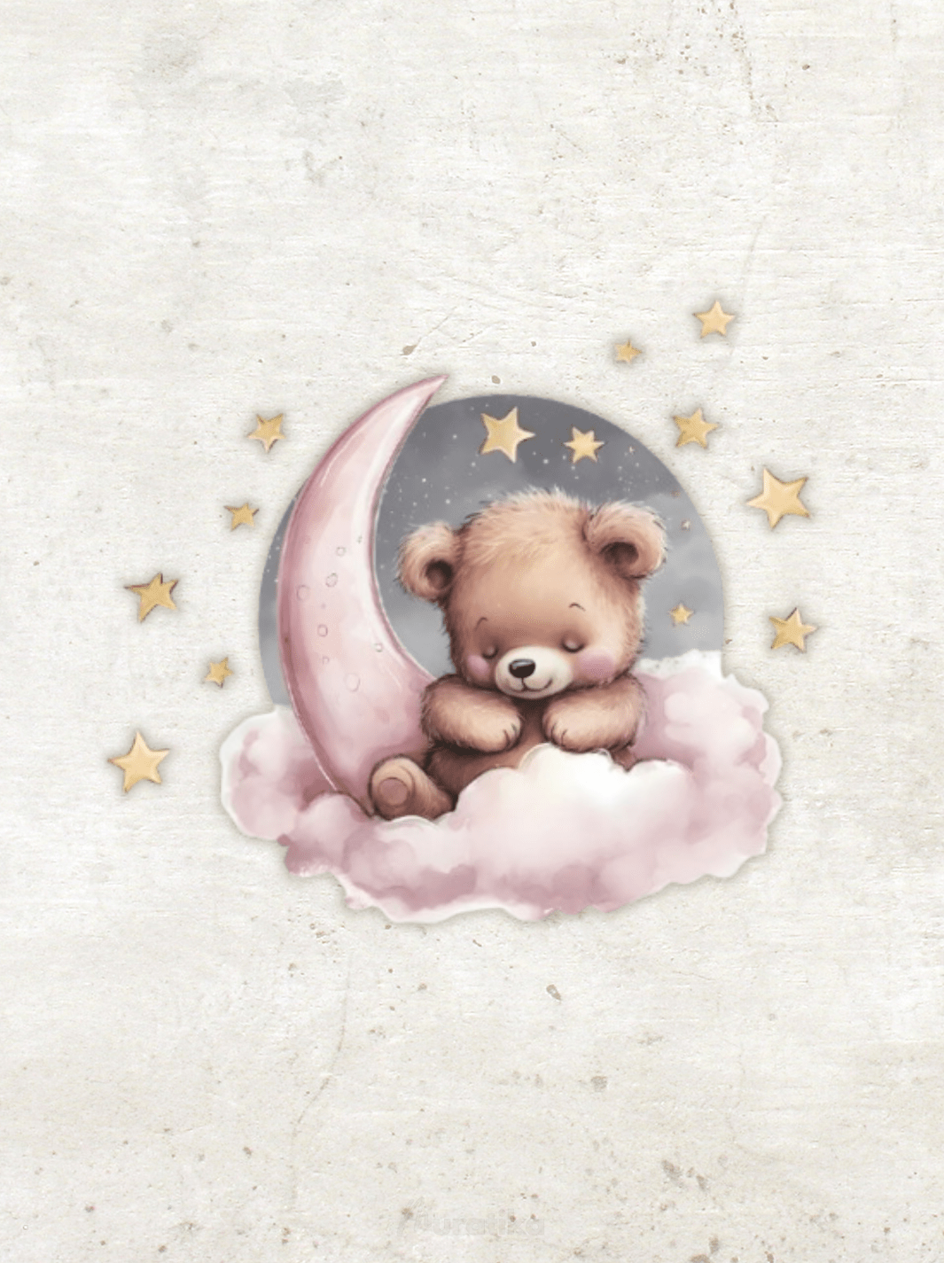 Sticker Mural Bebe Rose / 56x49