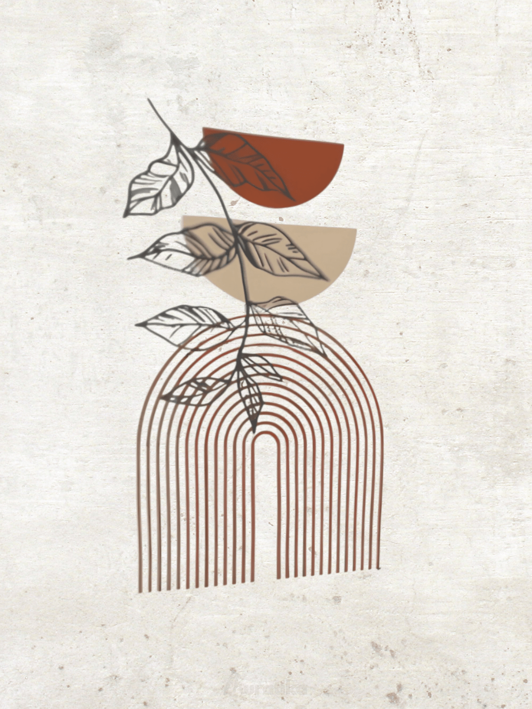 Sticker Mural Salon Feuille / 37x65cm