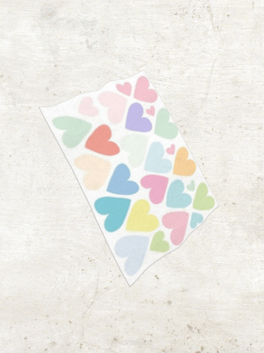 Stickers Muraux Cœur Coeur / 5x5 (18 pièces)